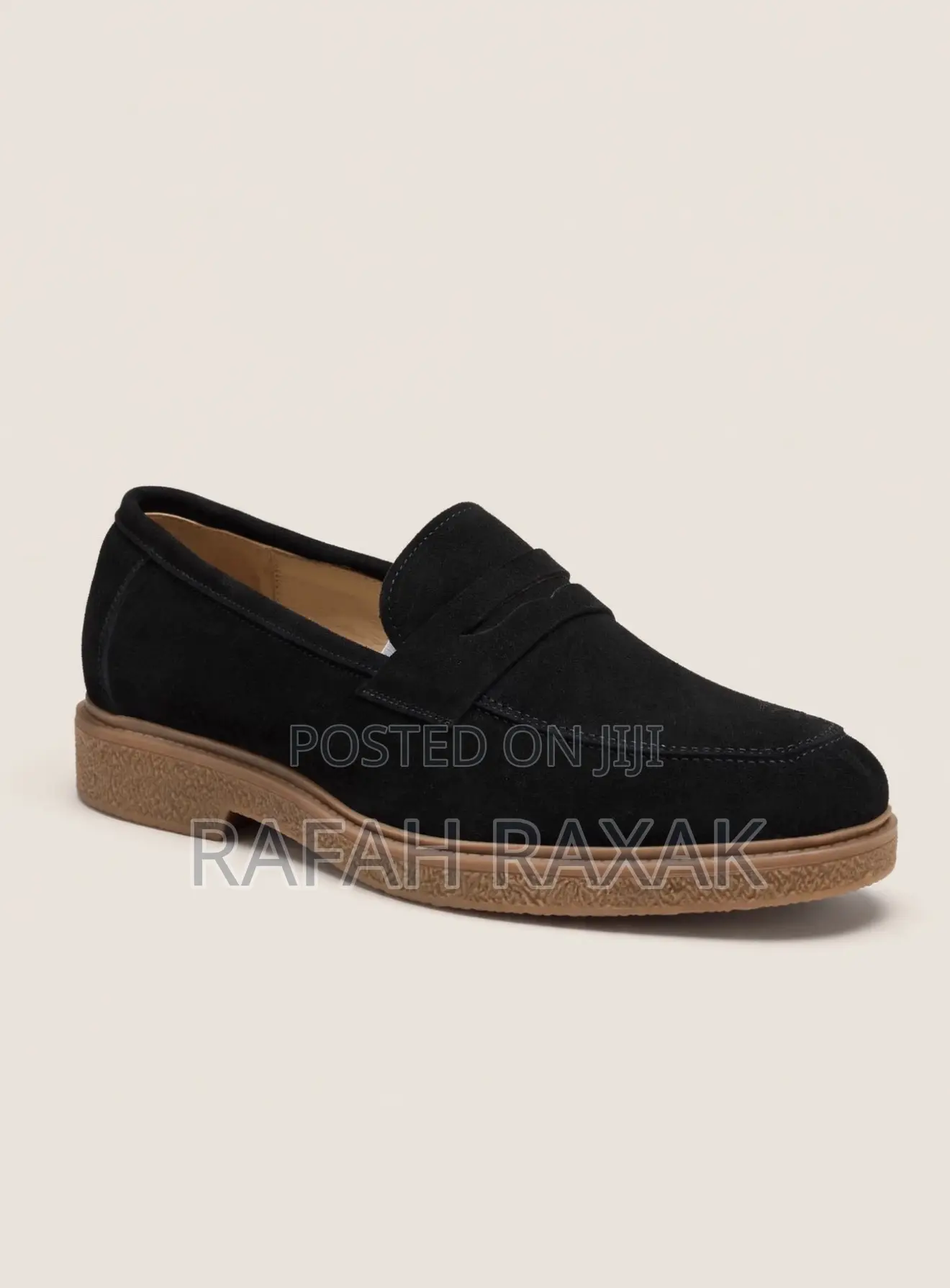 Men’s Super Classic Black/Brown J.M. Weston Suede Penny Loafers