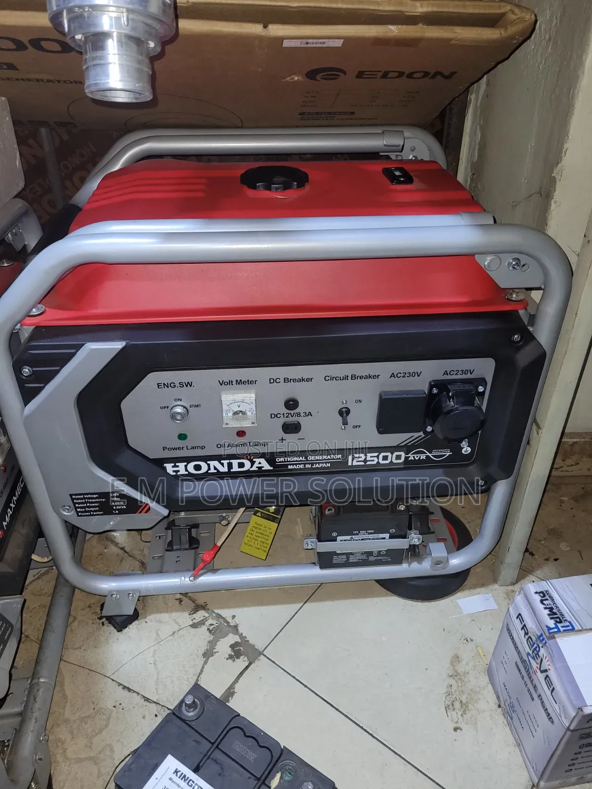 Honda Gasoline Generator 12500 Key Start and Manual It Has Wells