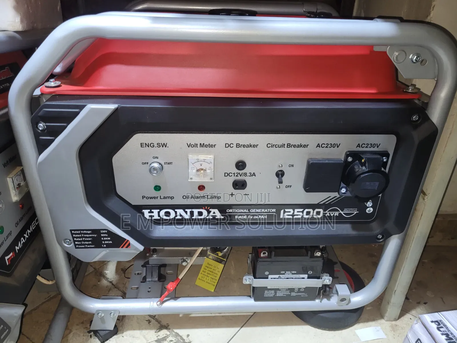 Honda Gasoline Generator 12500 Key Start and Manual It Has Wells