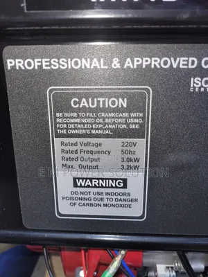 K Max Gasoline Generator Key Start and Manual