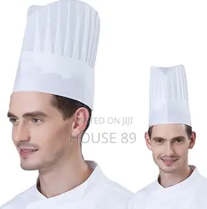 50 Piece Disposable White Non-Woven Chef Hats