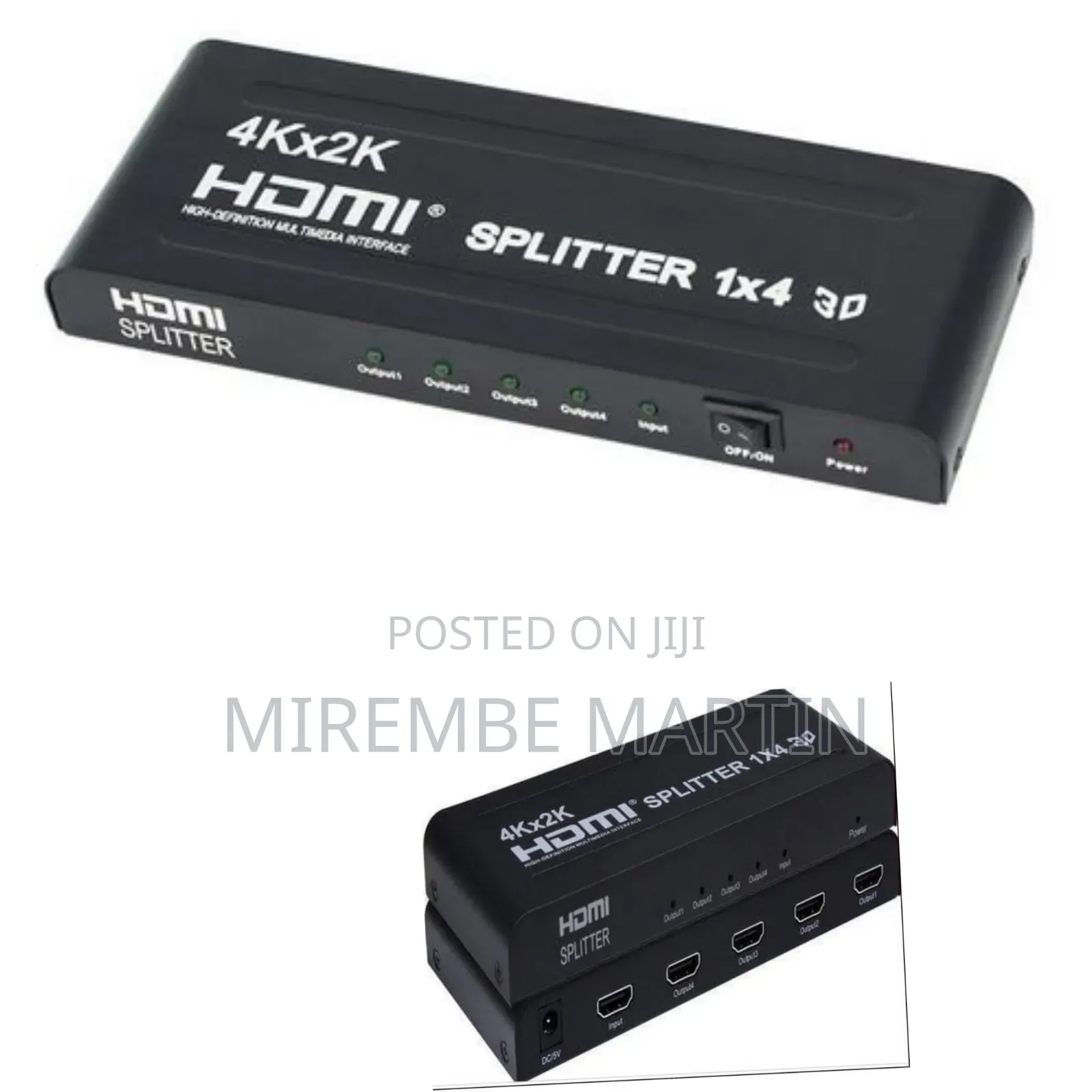  Hdmi Splitter Supports Uhd, Hdcp1.4, 3d, 1080p, Compatible