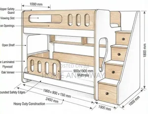 Beds/Bunk Beds With Ladder Chest Drawers Any Colour From 1,880,000/-