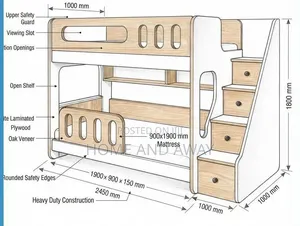 Beds/Bunk Beds With Ladder Chest Drawers Any Colour From 1,880,000/-