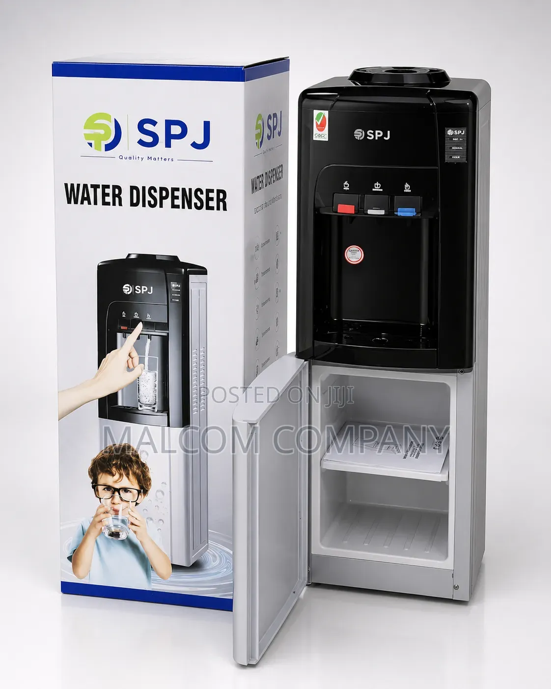 SPJ Water Dispenser With Fridge – Hot, Normal & Cold Water Dispenser