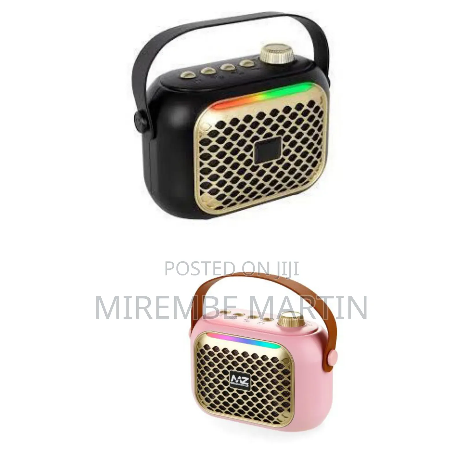 CMIK MK-A13 Retro-Style Portable Bluetooth Speaker With a Gold