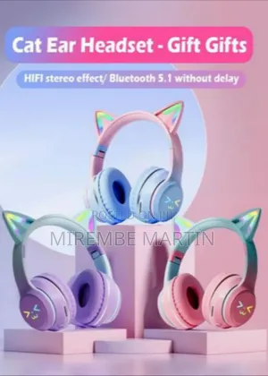 Cat Ear Wireless Headset, in-Ear Headphones Folding Wireless