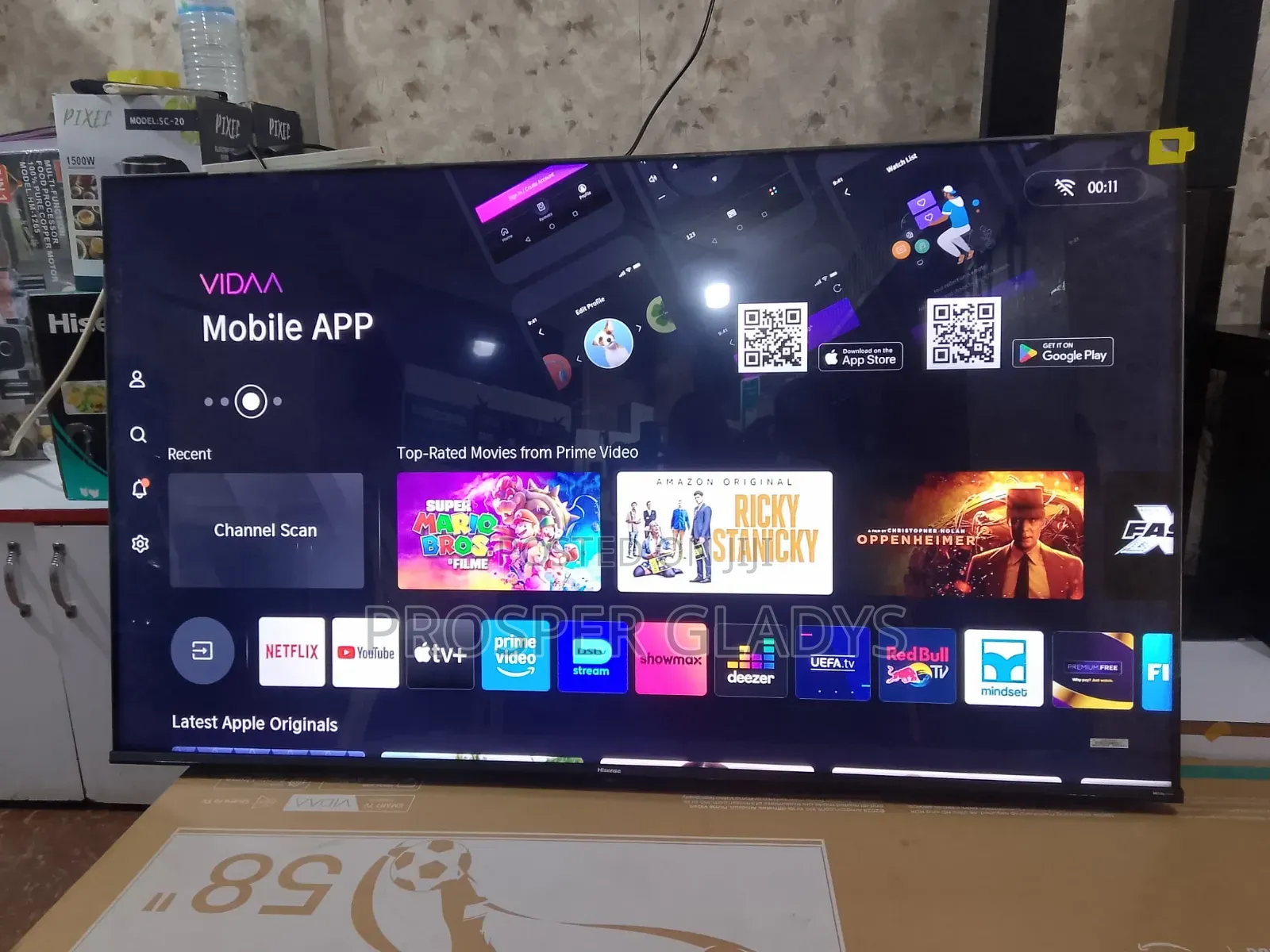 58 Inches Led Hisense Smart UHD Digital Flat Screen Flameless