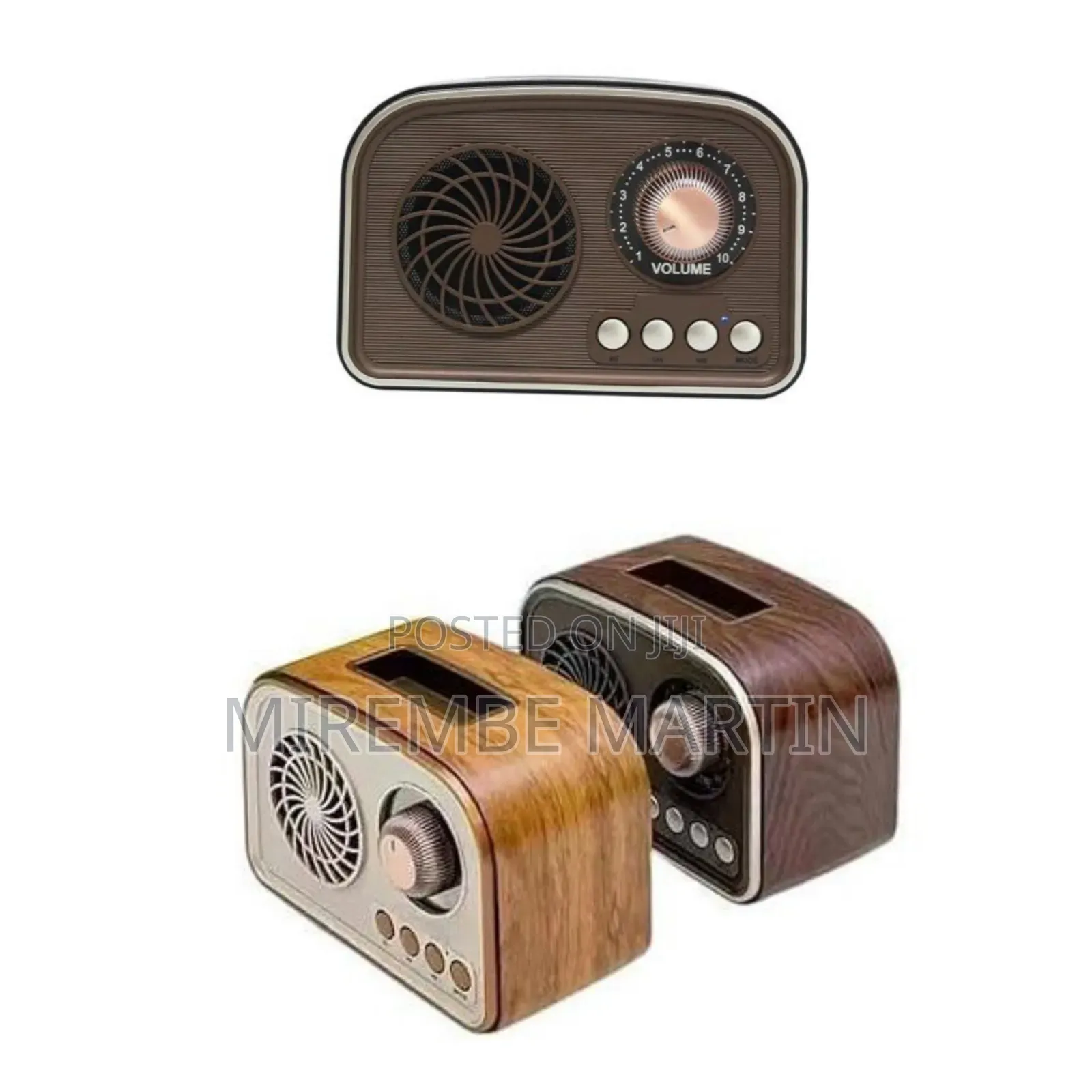 FM Radio With Bluetooth Speaker, TF Card, USB, AUX, Rechargeable