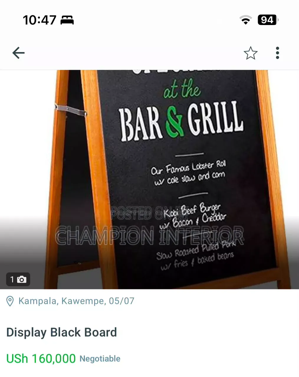 Display Black Board 2 In1