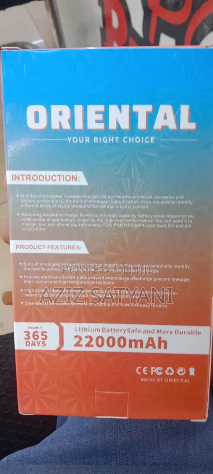 Oriental Genuine 22000mah Power Bank