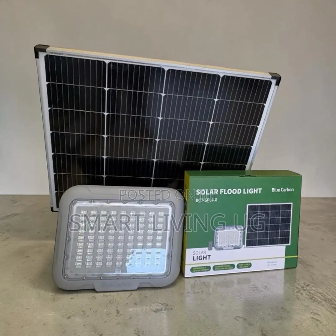 Brighten Every Corner – 500W Blue Carbon Solar Floodlight