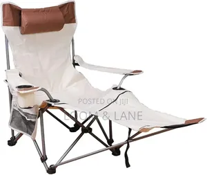 Folding Camping Chair Features a Built-in Footrest