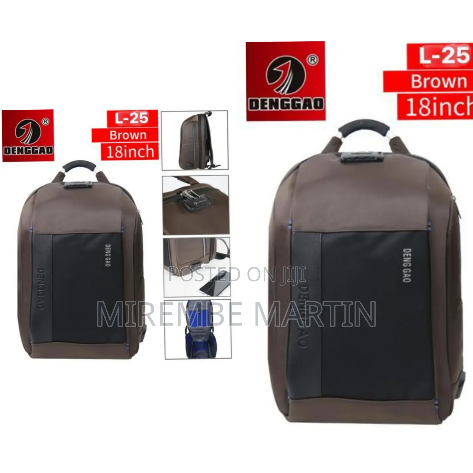 DENGGAO Anti Theft Travel Laptop Student Bookbag Backpack Bag19 Inch
