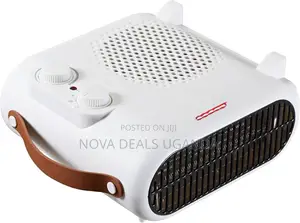 Geepas GFH28547 Fan Heater, Adjustable Thermostat, Carry Handle.