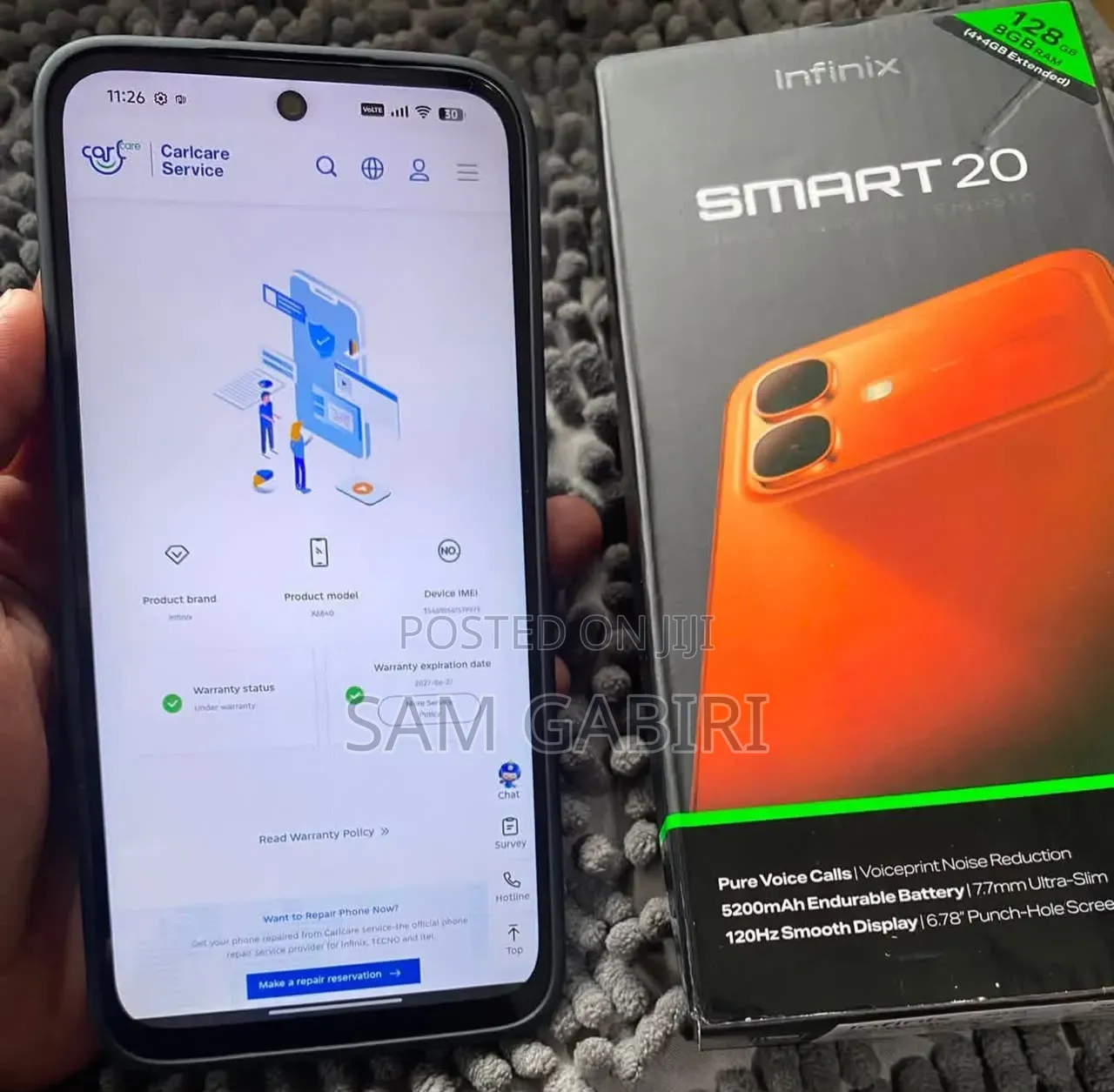 New Infinix Smart 20 128 GB Orange