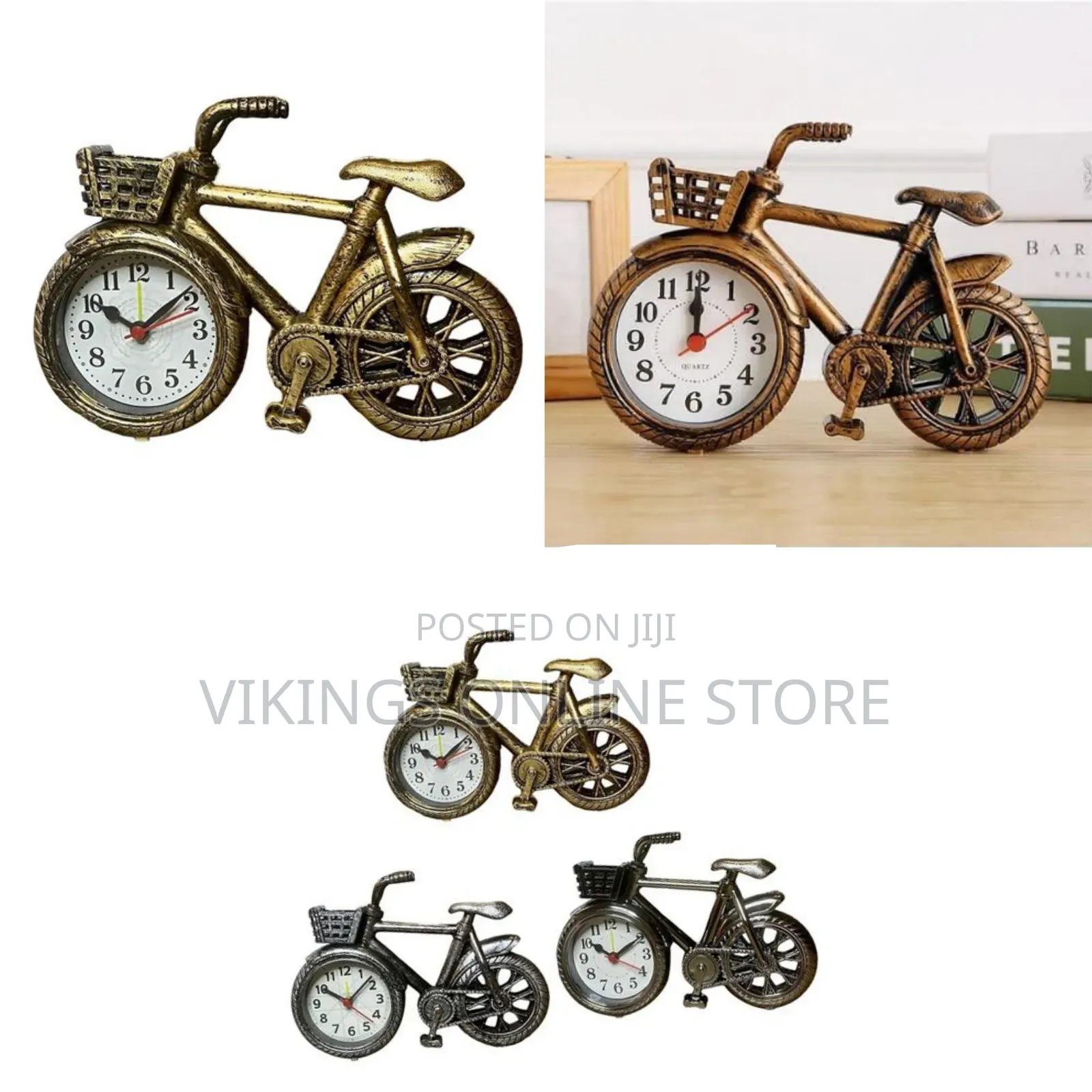Bicycle Clock Retro Style Classic Small Decoration Bicycle Shape Alarm