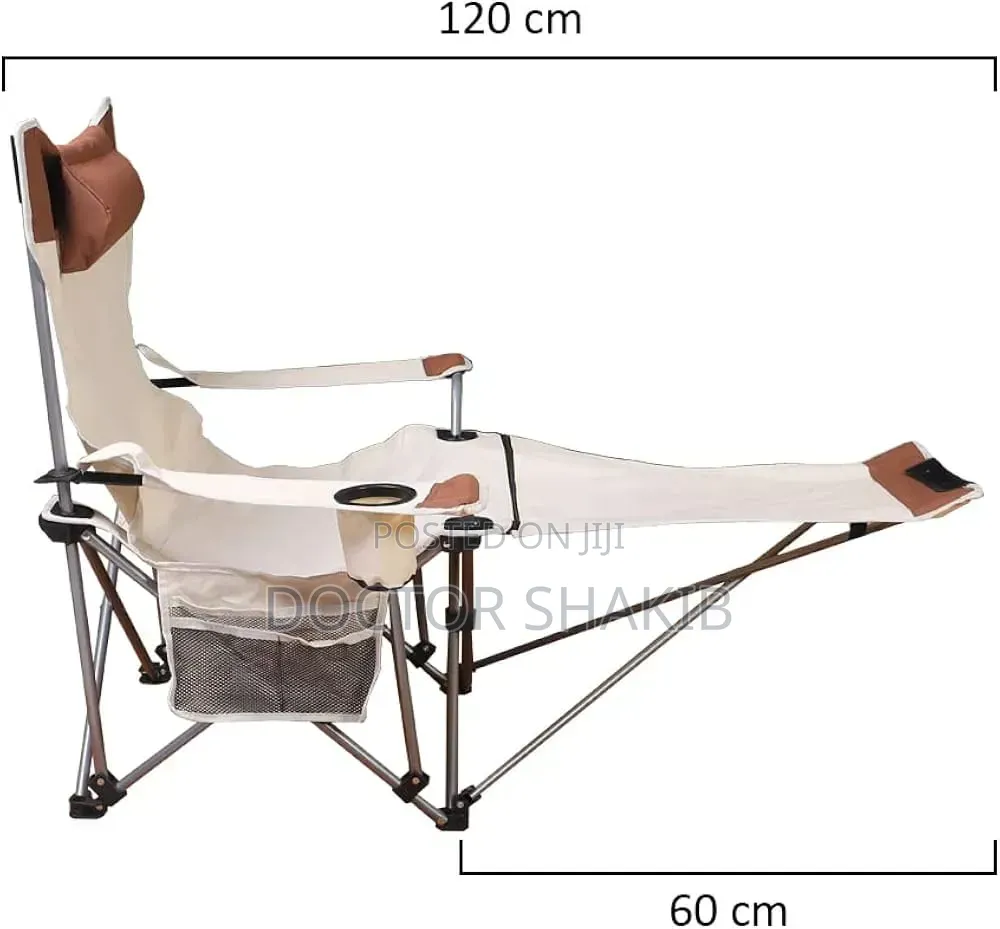Folding Camping Chair Features a Built-in Footrest