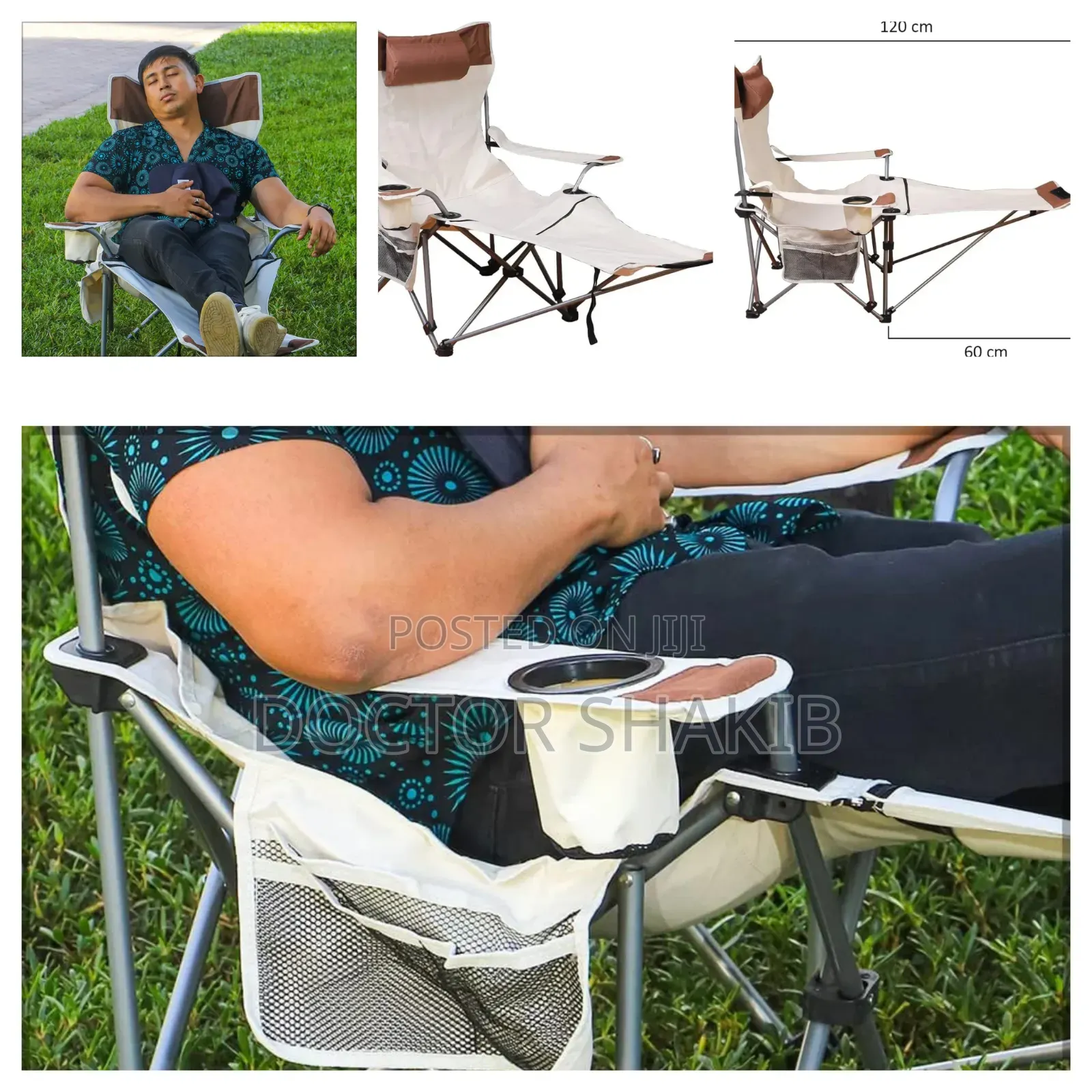 Folding Camping Chair Features a Built-in Footrest