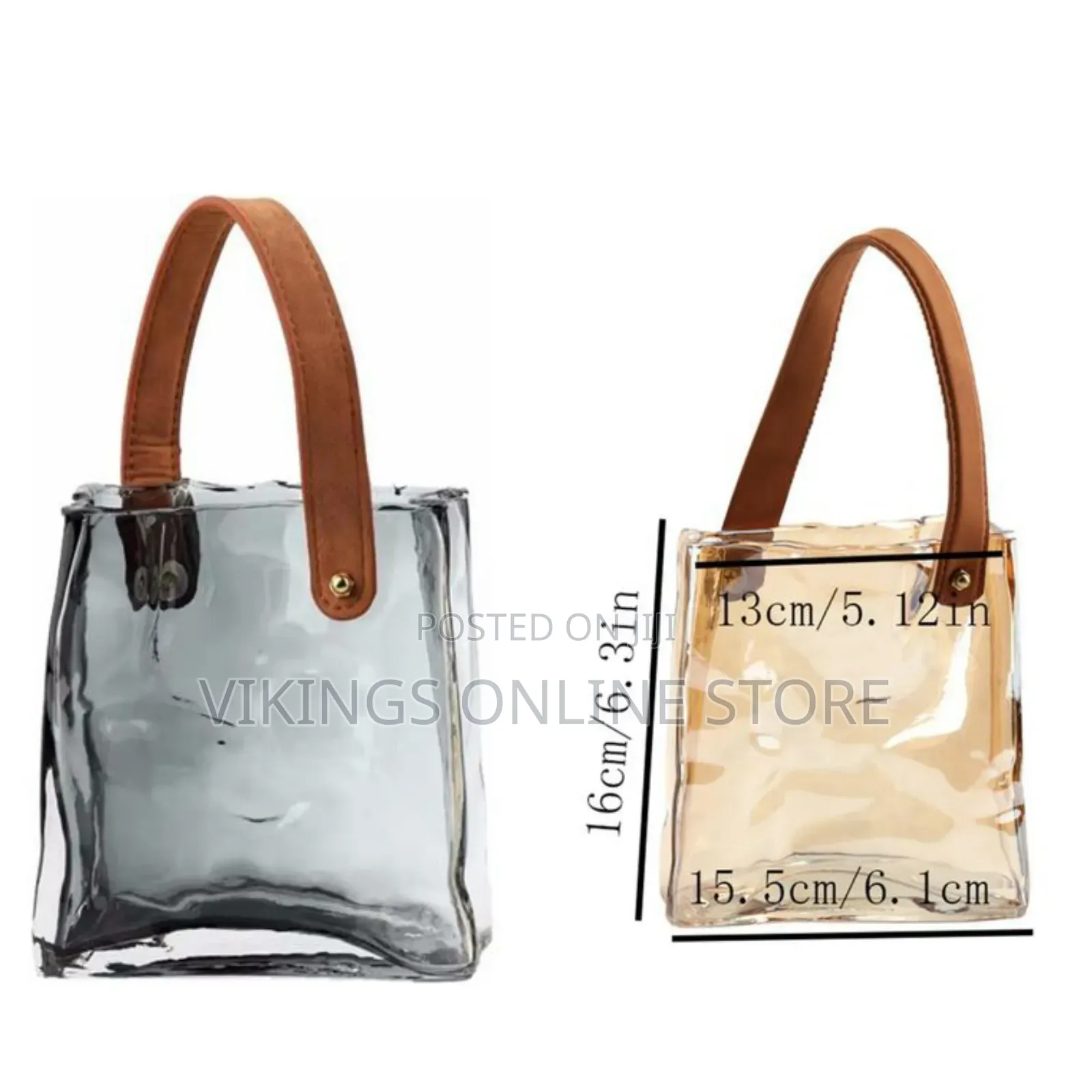 1 Piece of Transparent Glass Flower Vase Handbag Shape Fish Tank