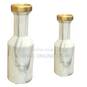 Marble Pattern With Golden Bottle Mouth European Style Decoration