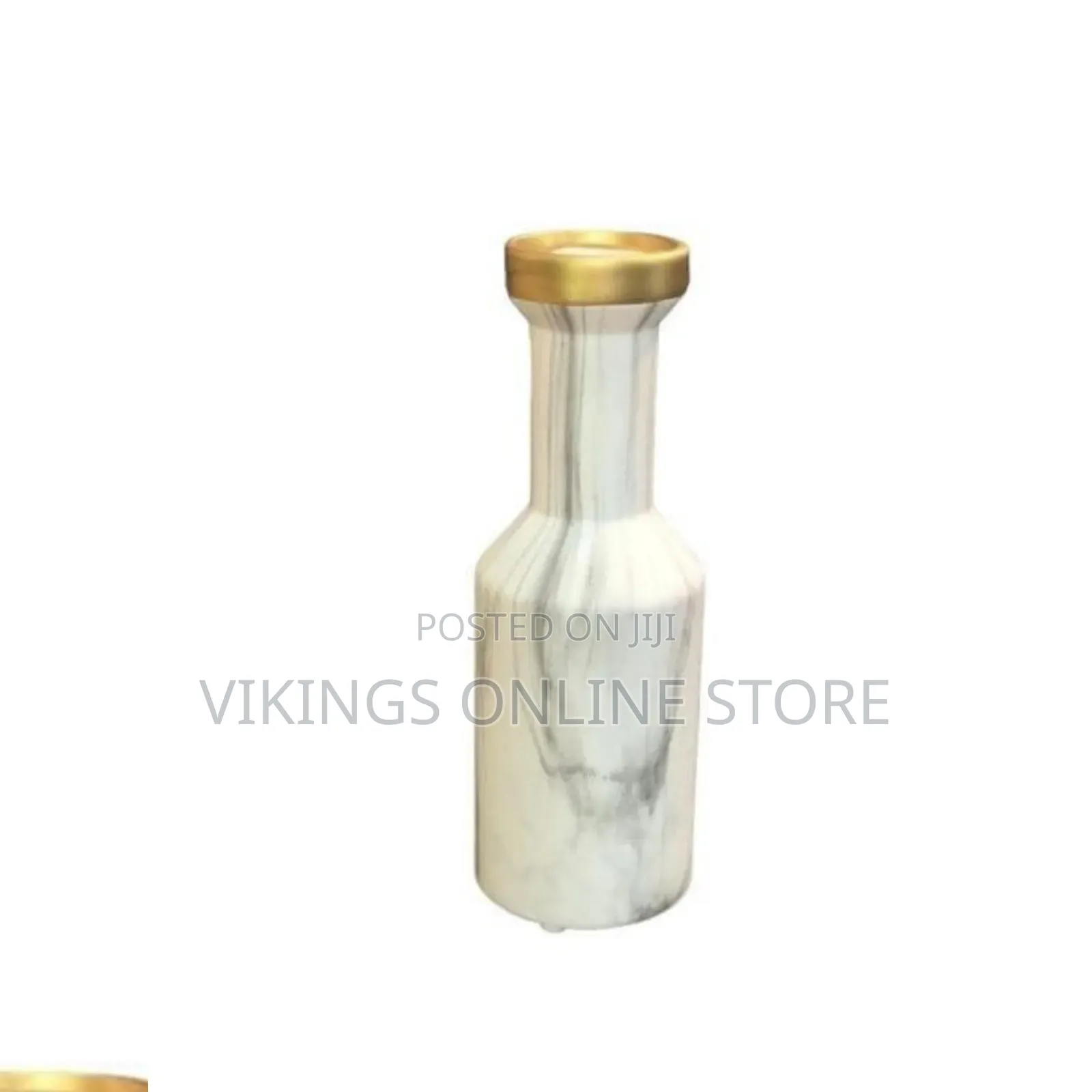 Marble Pattern With Golden Bottle Mouth European Style Decoration