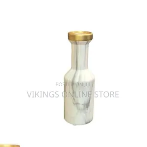 Marble Pattern With Golden Bottle Mouth European Style Decoration