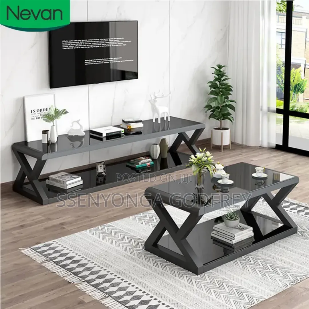 Flame Black Table Living Room Stripe Size