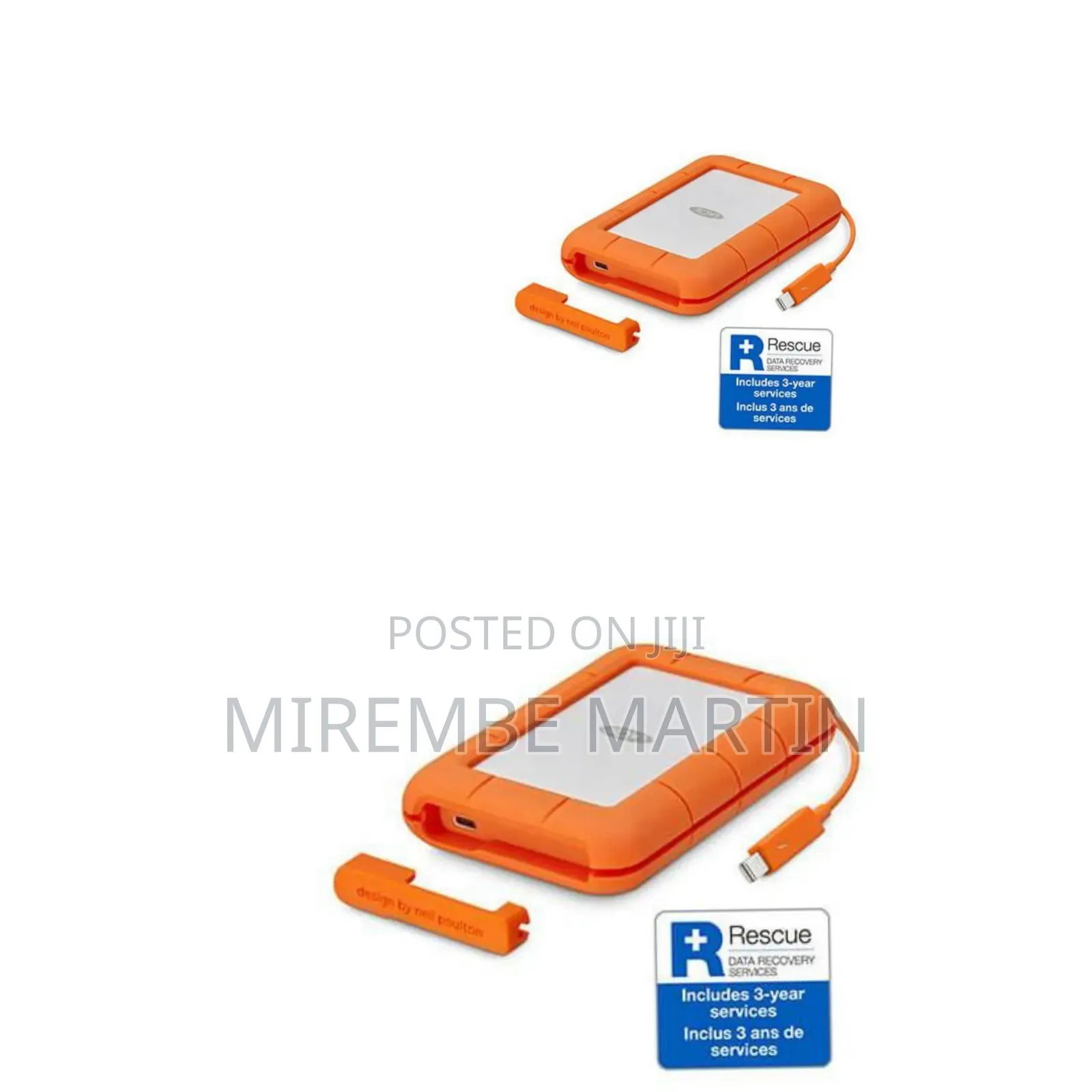 Lacie Rugged Thunderbolt USB-C 5TB External Hard Drive Portable HDD