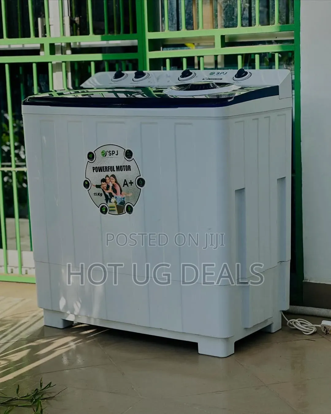 SPJ 15kg Twin Tub Semi-Automatic Washing Machine – Top Load Washer