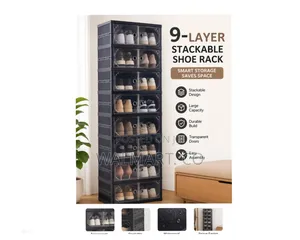 Dust Proof Shoe Rack - 
Available in Black Only.