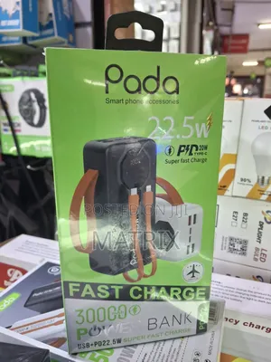 Power Bank Pada 30000mah, 22.5w