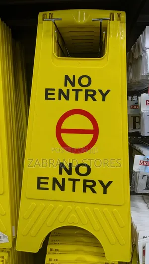 No Entry Plastic Frame Safety Sign Post