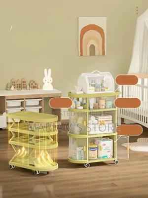 SUNHIPPIE Baby Rolling Cart With Transparent Doors