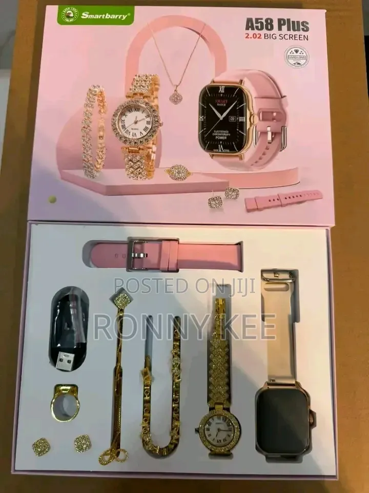 A58 Plus Smartwatch Watch Combo{gift Set}