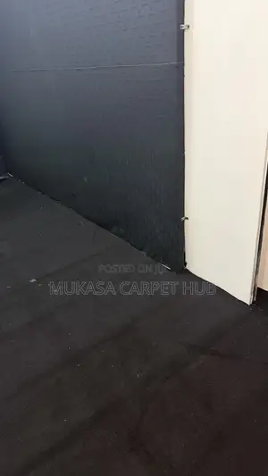 Elegant Black Wool Carpet for Home Office