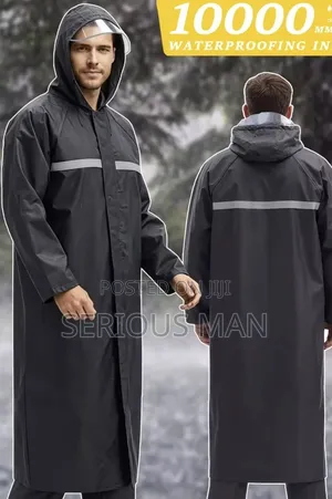 1- Piece Men’s RainCoat With Reflective Stripe- Multi Colours