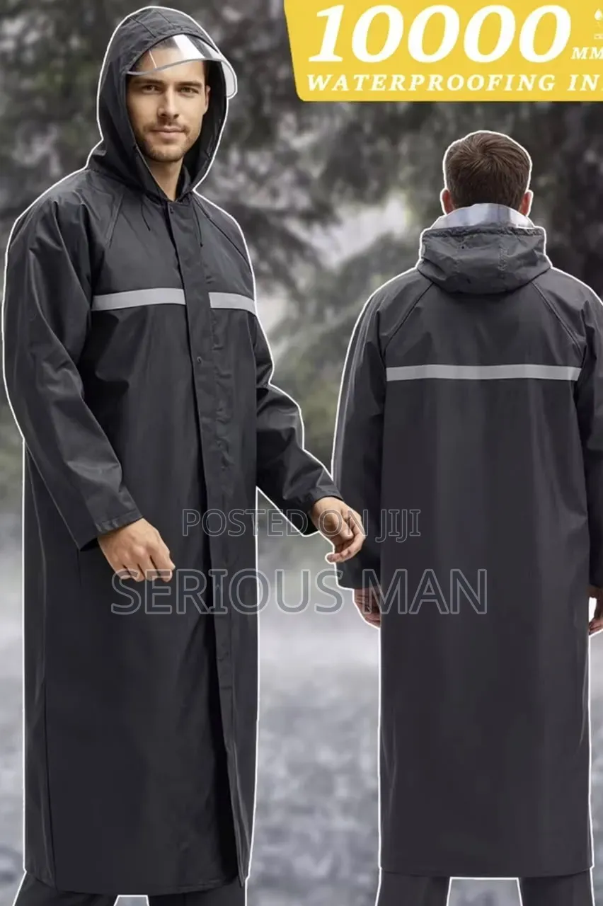 1- Piece Men’s RainCoat With Reflective Stripe- Multi Colours