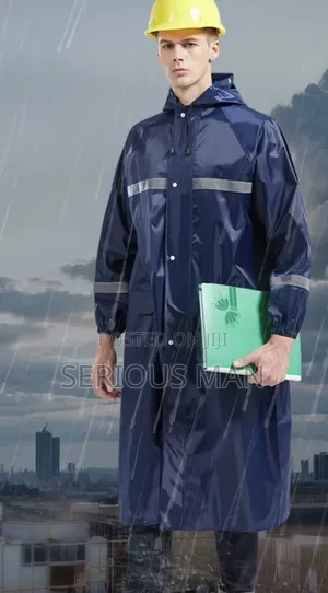 1- Piece Men’s RainCoat With Reflective Stripe- Multi Colours