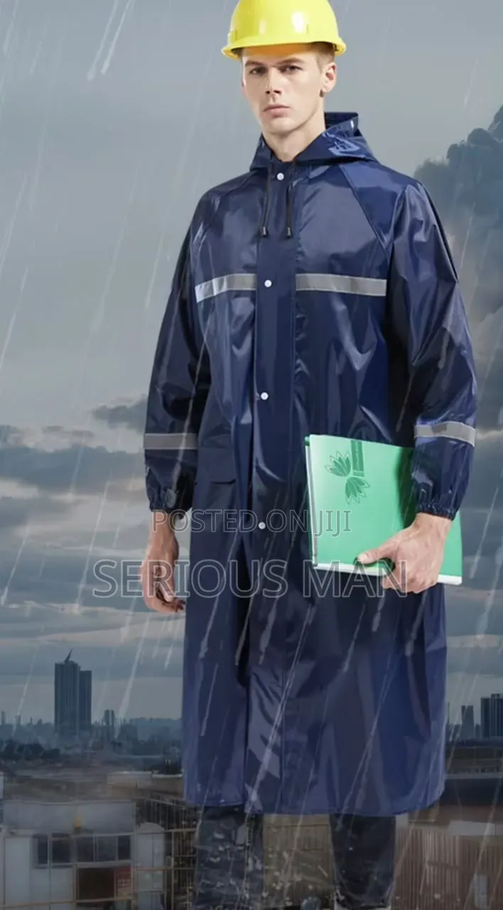 1- Piece Men’s RainCoat With Reflective Stripe- Multi Colours