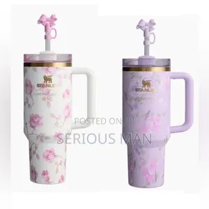Stanley Love Shack Fancy Tumbler With Straw and Handle-Multicolour