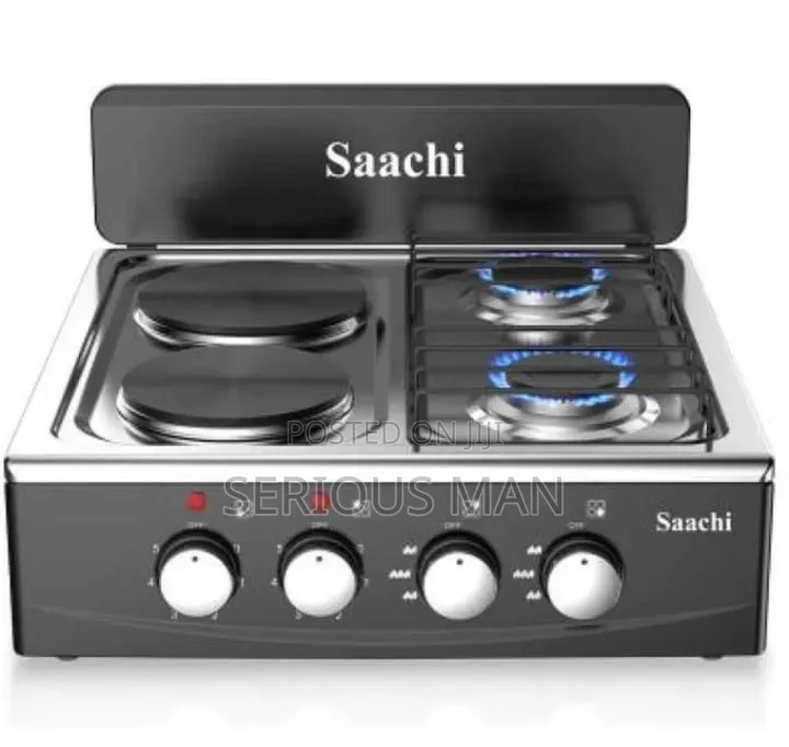 Countertop Cooker Featuring 3 Gas Burners and 1 Electric Hot Plate