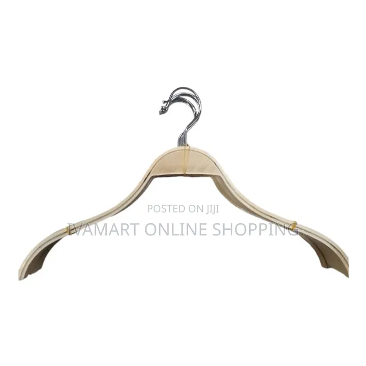 Wood Bottomless Hangers - 12 PCS