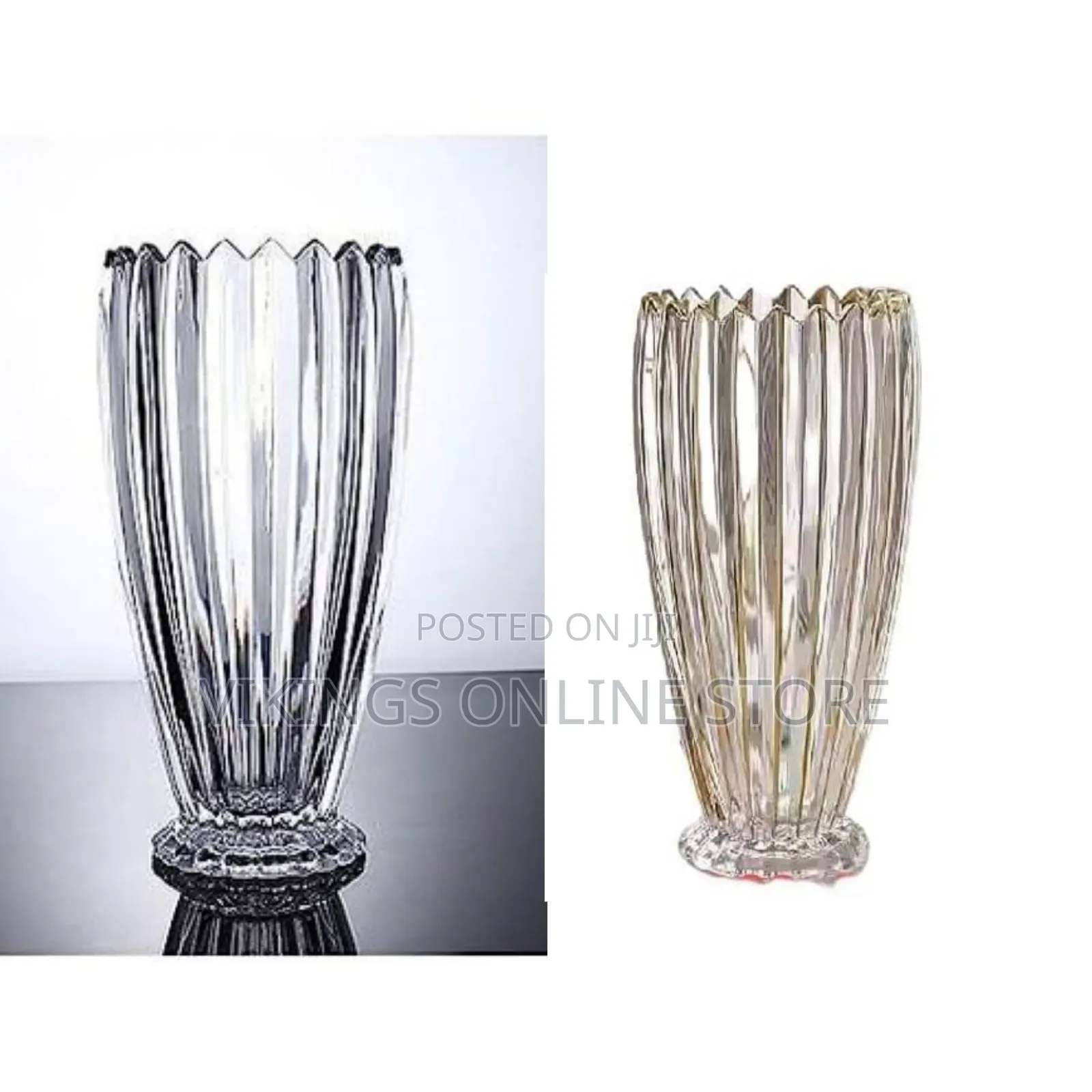 Wide Mouth Rose Lily Fresh Flowers Decorative Glass Vase Thickened
