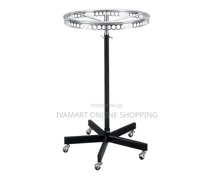Adjustable Round Clothing Rack With Wheels – Garment Display