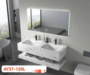 Long Double Marble Bathroom Cabins