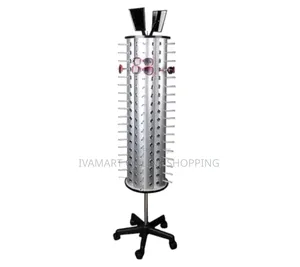 Rotating Sunglasses Display Stand With Wheels - Holds 70 - 80 PCS