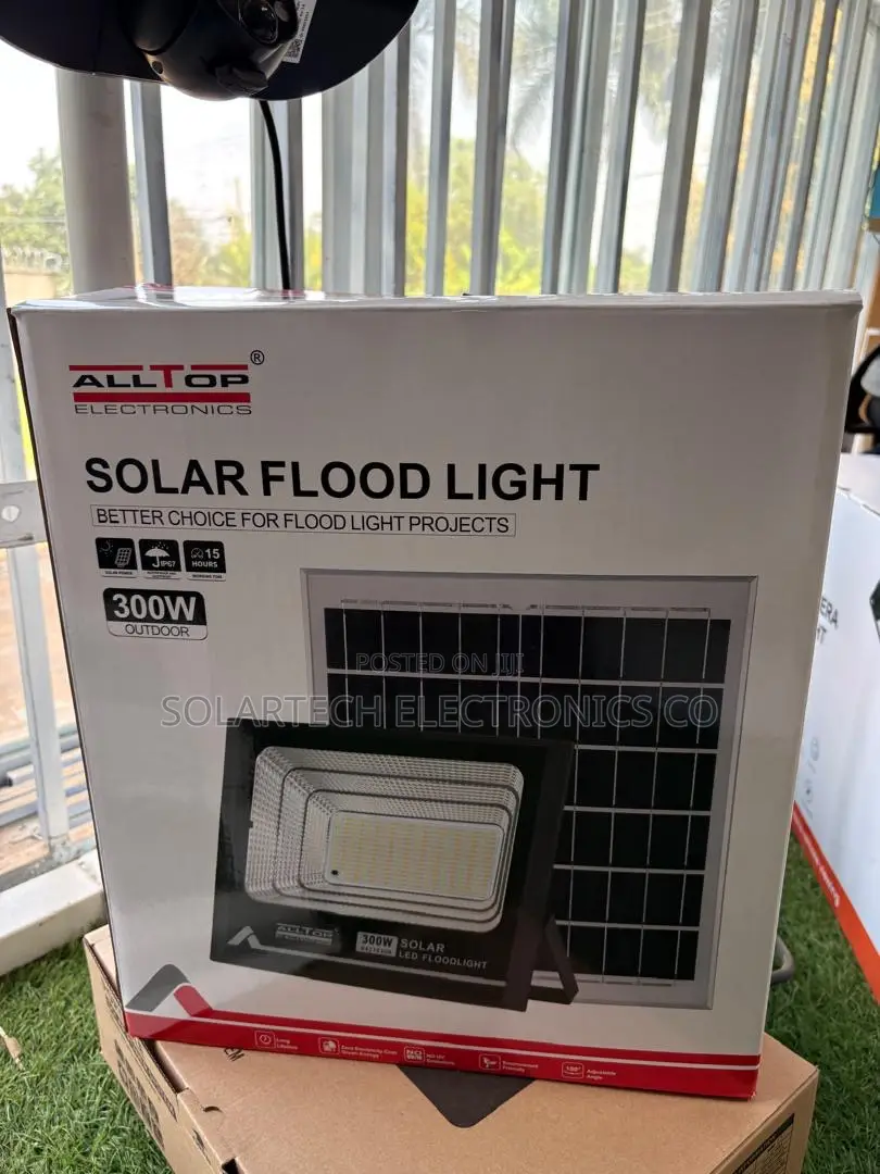 ALLTOP 300W Solar LED Flood Light – 3 Years Warranty