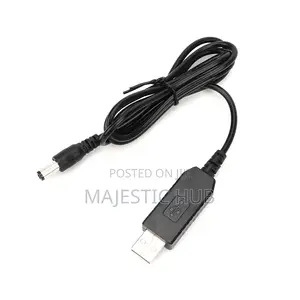 USB to 12V DC Converter Cable 1A for Routers CCTV, 1M Black