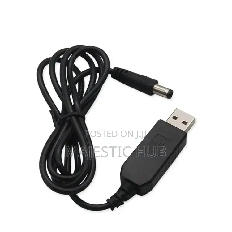 USB to 12V DC Converter Cable 1A for Routers CCTV, 1M Black